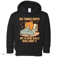 Bear Stomach Ache Tummy Ache Survivor Ibs My Tummy Hurts Toddler Hoodie thumb 0