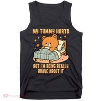 Bear Stomach Ache Tummy Ache Survivor Ibs My Tummy Hurts Tank Top thumb 0