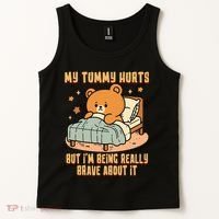 Bear Stomach Ache Tummy Ache Survivor Ibs My Tummy Hurts Tank Top thumb 2