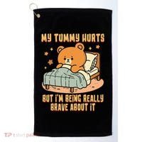 Bear Stomach Ache Tummy Ache Survivor Ibs My Tummy Hurts Golf Towel thumb 0