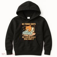 Bear Stomach Ache Tummy Ache Survivor Ibs My Tummy Hurts Kids Hoodie thumb 0