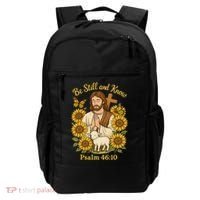 Be Still And Know Bible Verse Jesus With Lamb And Cross Backpack thumb 0