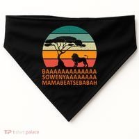 Baaa Sowenyaaa African King Lion African Savana Lion USA-Made Doggie Bandana thumb 0