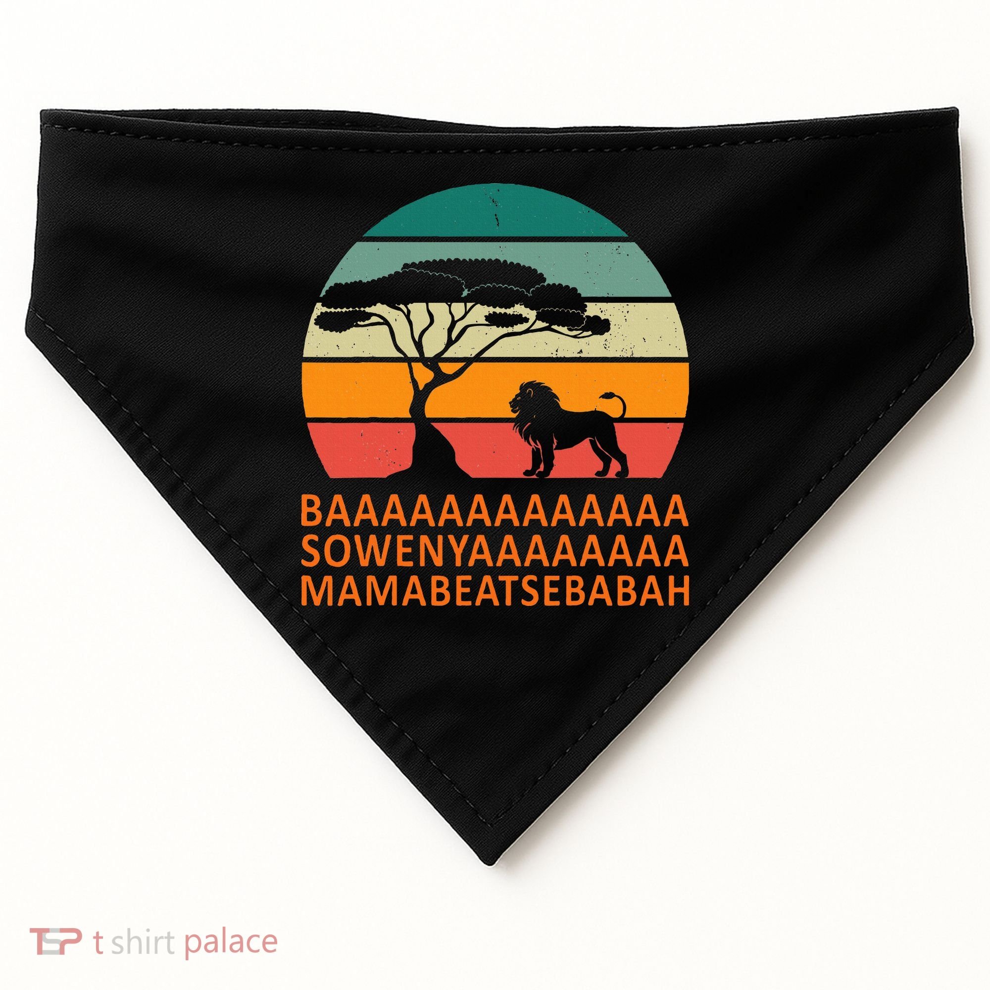 Baaa Sowenyaaa African King Lion African Savana Lion USA-Made Doggie Bandana