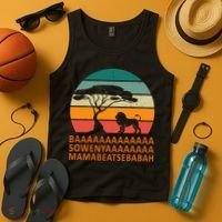 Baaa Sowenyaaa African King Lion African Savana Lion Tank Top thumb 4