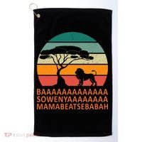 Baaa Sowenyaaa African King Lion African Savana Lion Golf Towel thumb 0