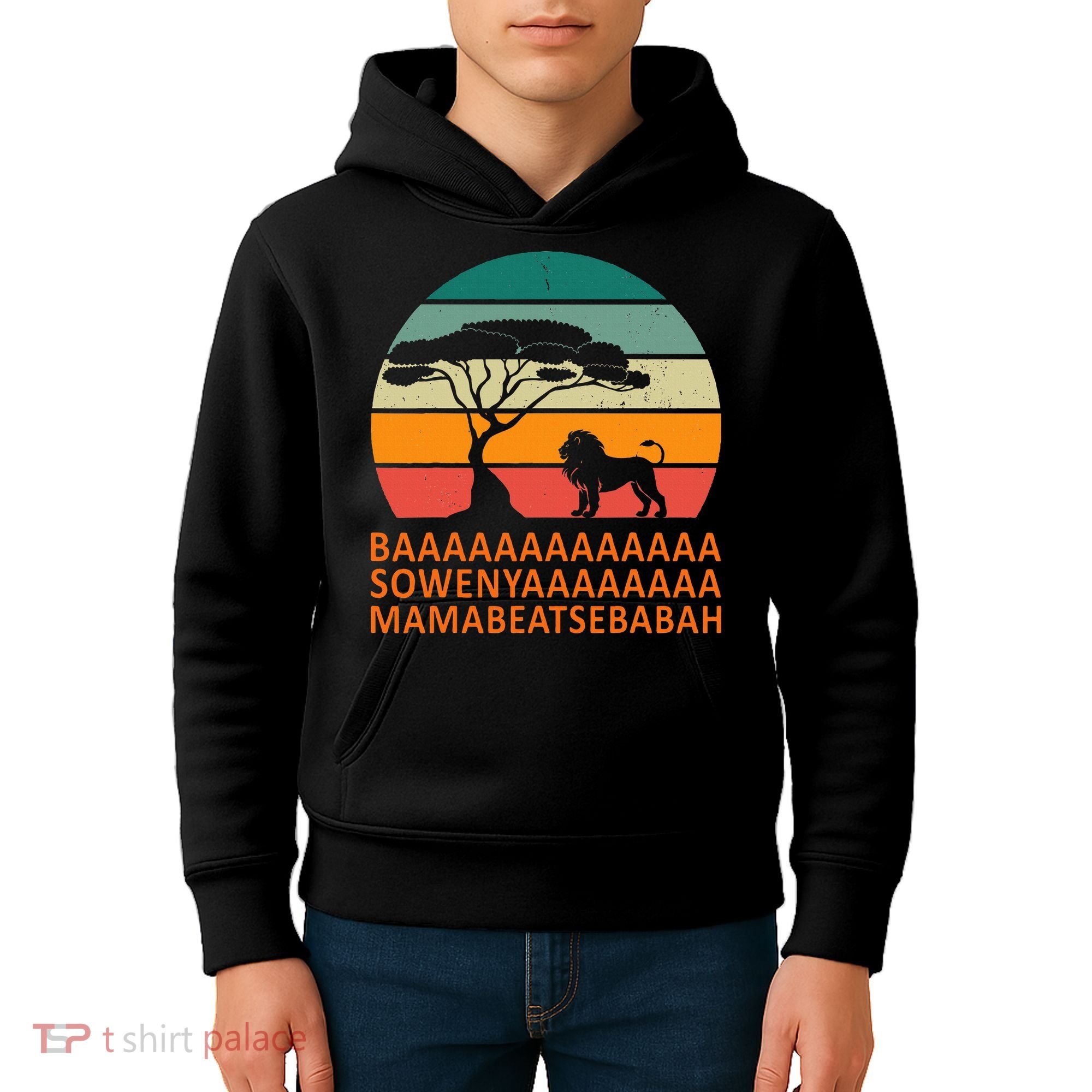 Baaa Sowenyaaa African King Lion African Savana Lion Kids Hoodie