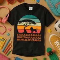Baaa Sowenyaaa African King Lion African Savana Lion Kids T-Shirt thumb 3