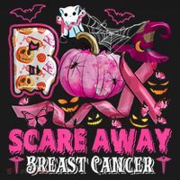 Boo Scare Away Breast Cancer Pink Ribbon Spider Halloween Apron thumb 3