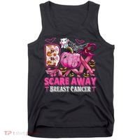Boo Scare Away Breast Cancer Pink Ribbon Spider Halloween Tank Top thumb 0