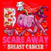 Boo Scare Away Breast Cancer Pink Ribbon Spider Halloween Santa Hat thumb 1