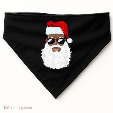 Black Santa African American USA-Made Doggie Bandana
