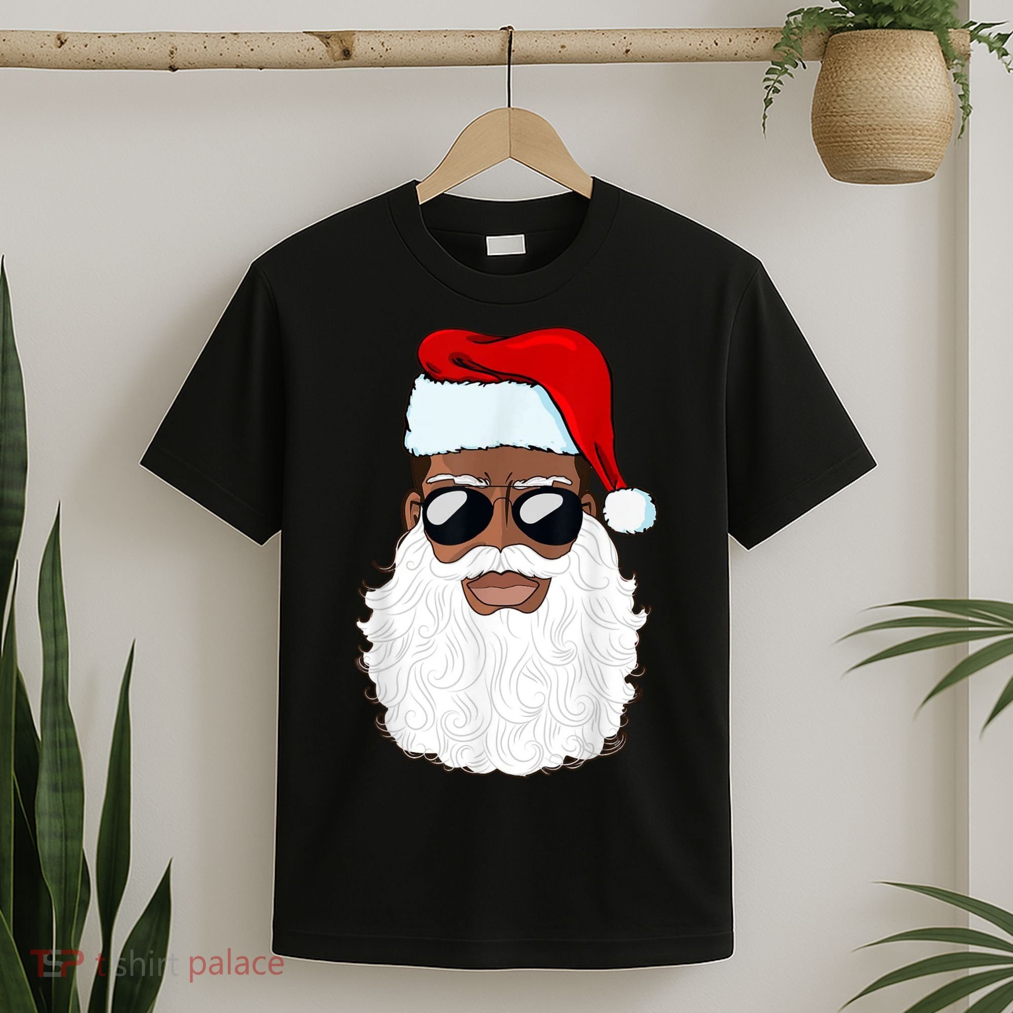 Black Santa African American T-Shirt