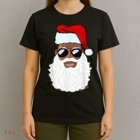 Black Santa African American T-Shirt thumb 4