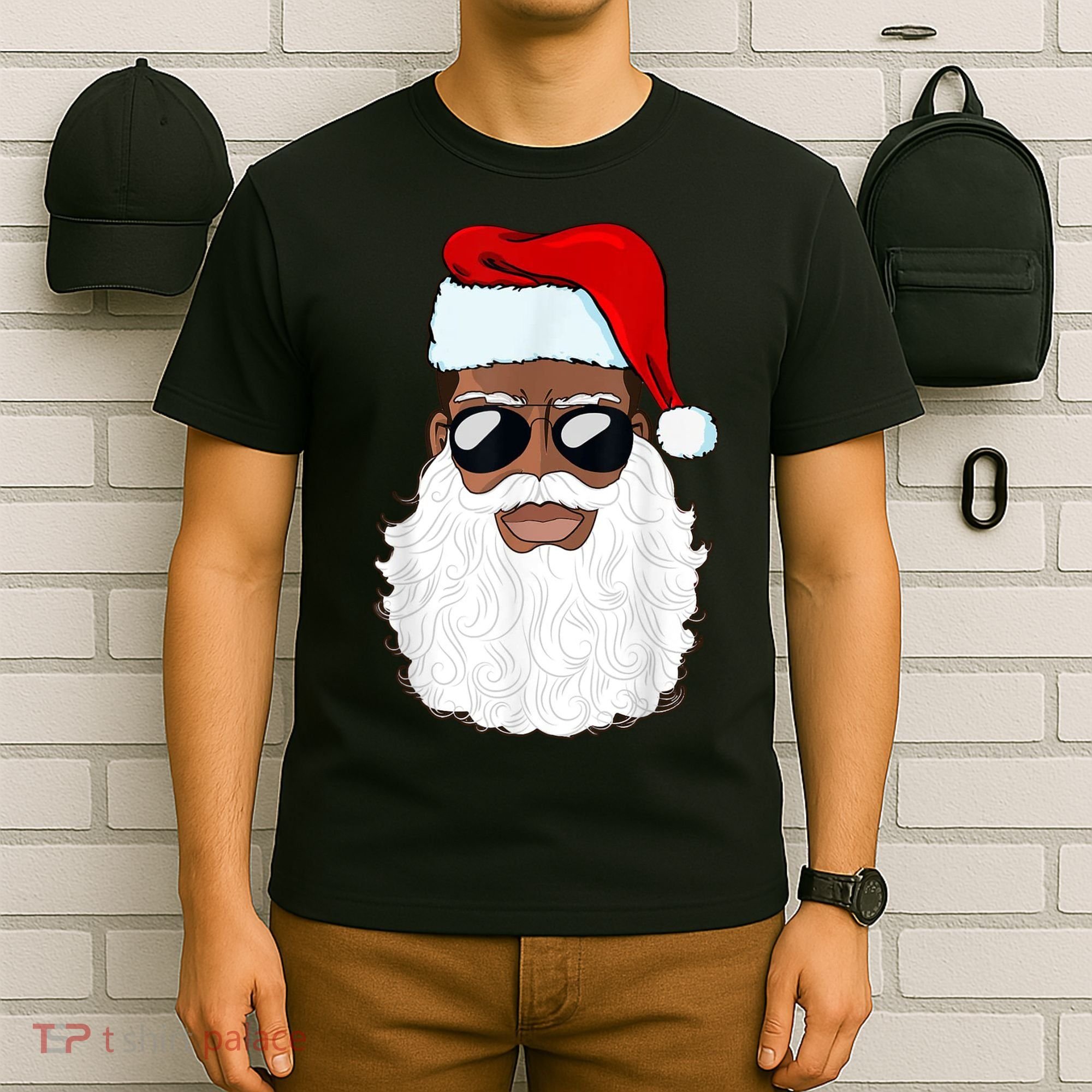 Black Santa African American T-Shirt
