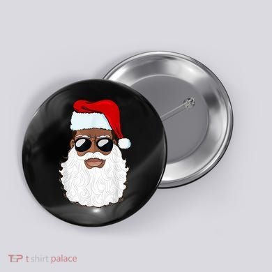 Black Santa African American Button