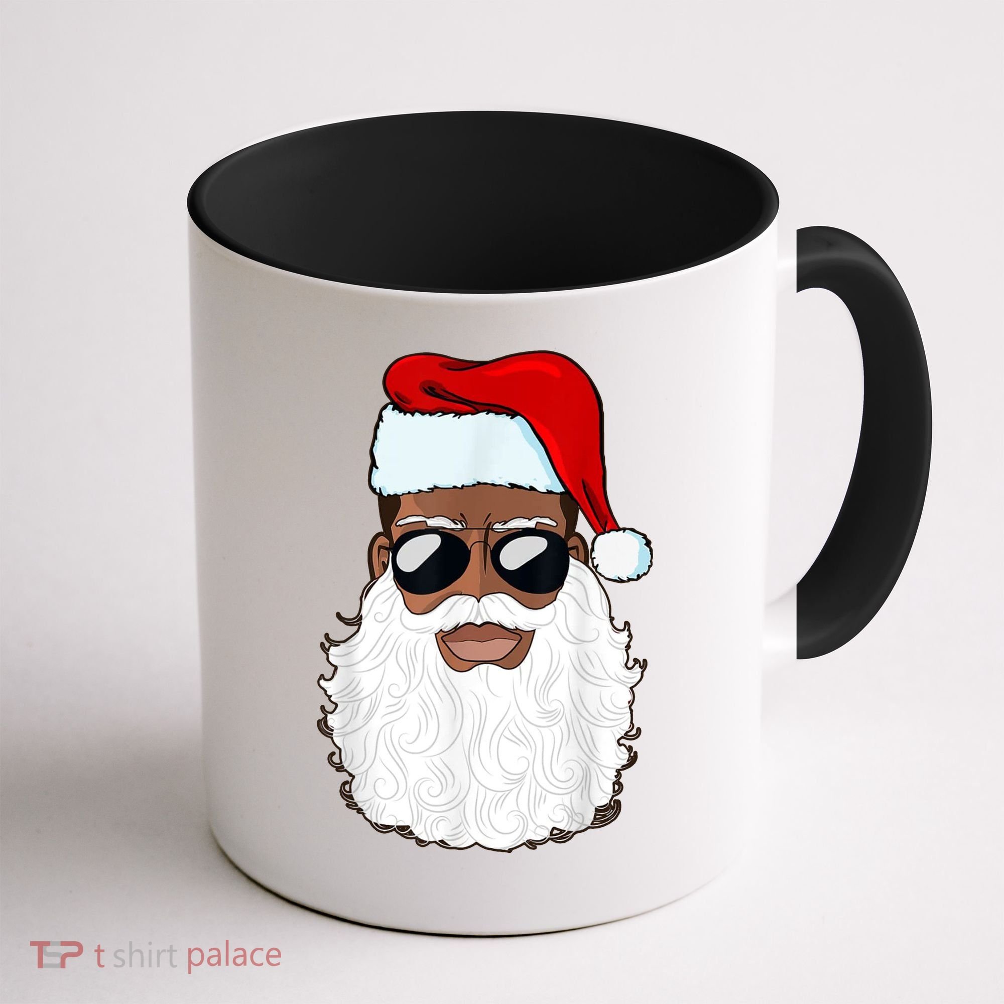 Black Santa African American Coffee Mug
