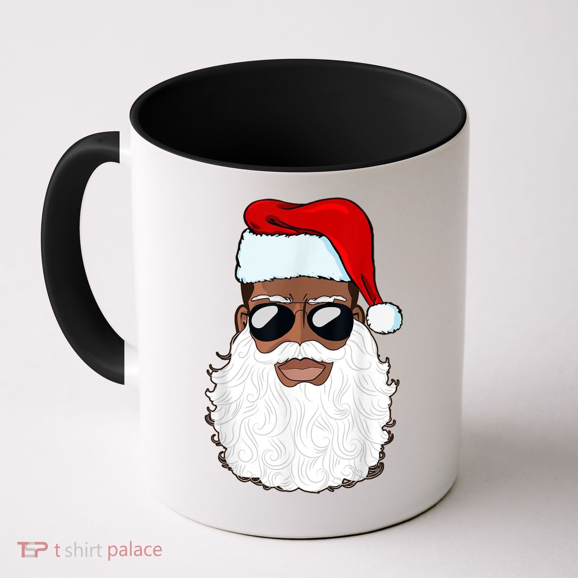 Black Santa African American Coffee Mug
