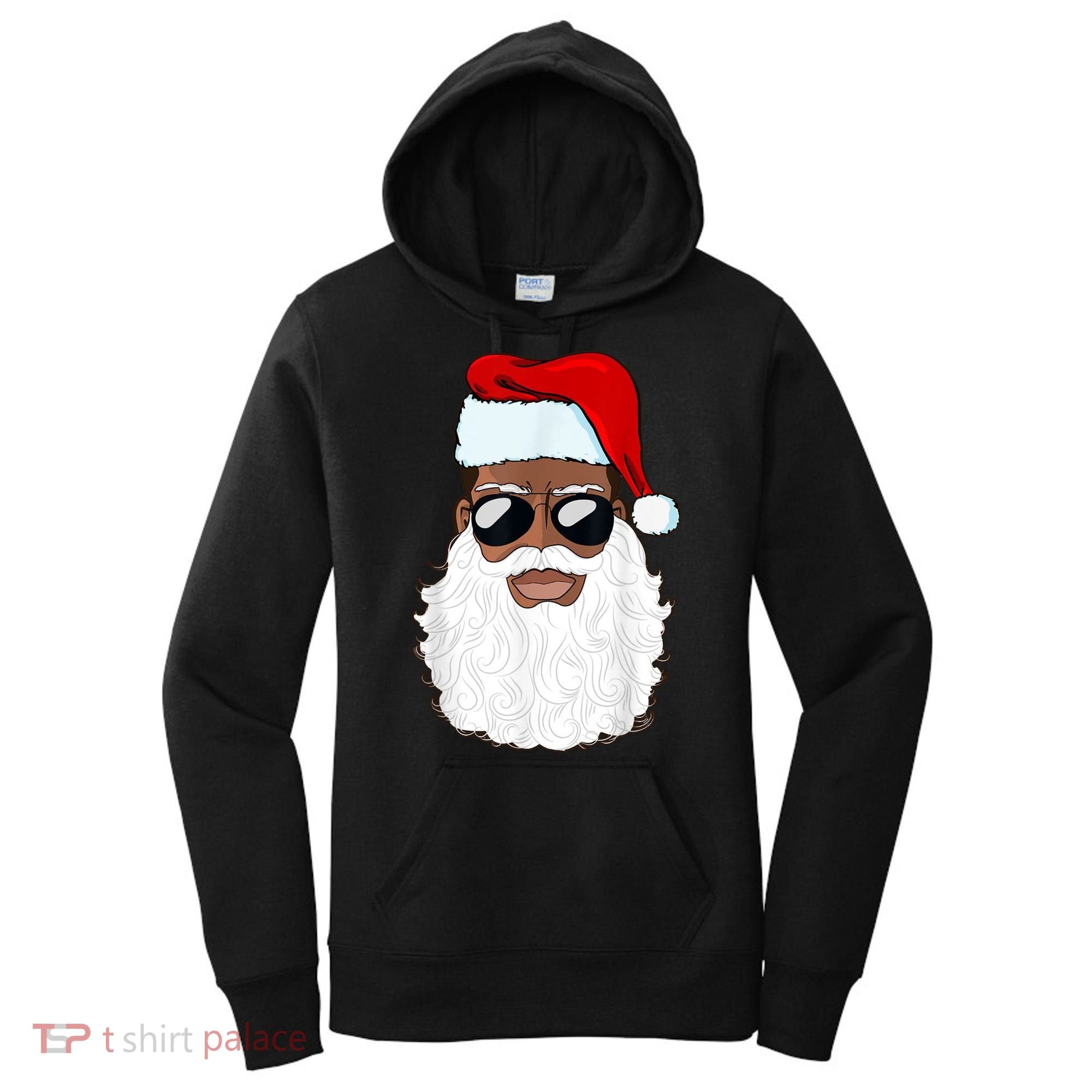 Black Santa African American Women's Hoodie