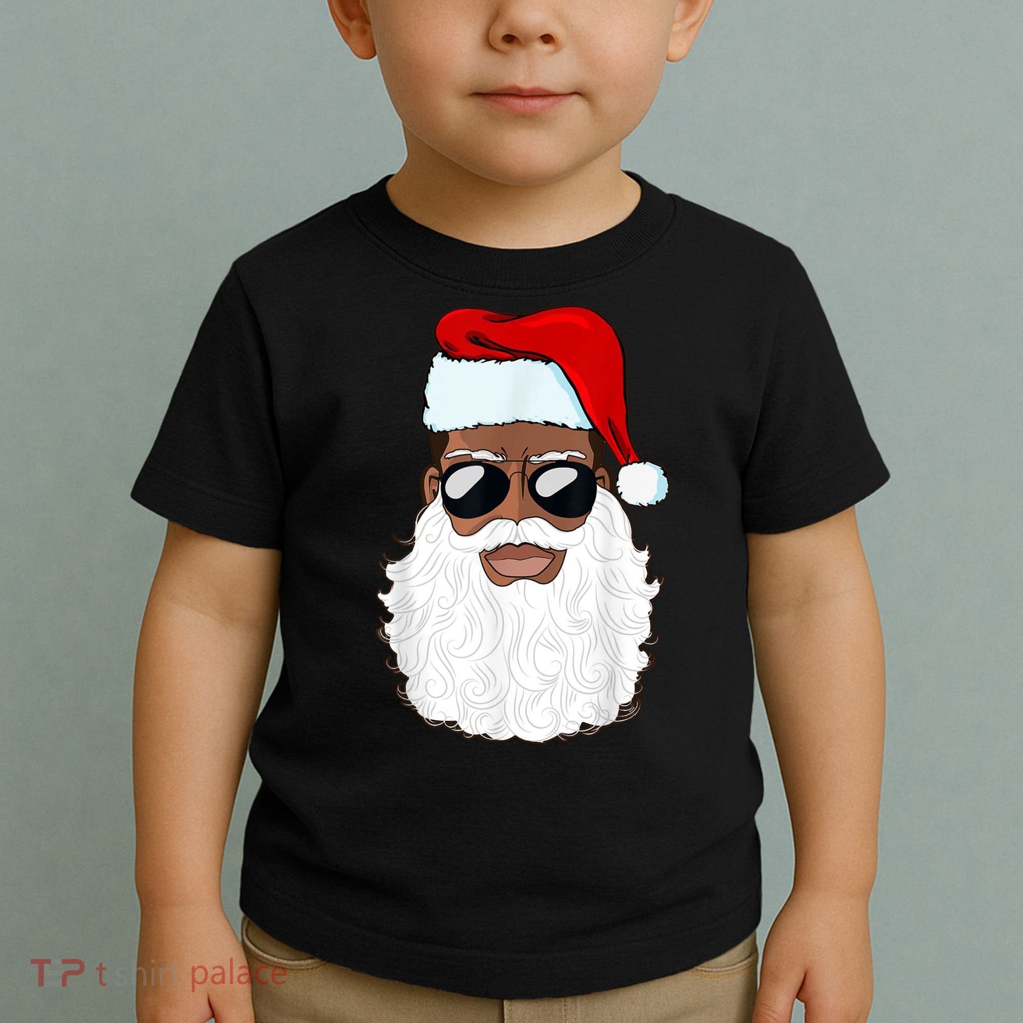 Black Santa African American Toddler T-Shirt