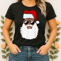 Black Santa African American Women's T-Shirt thumb 2
