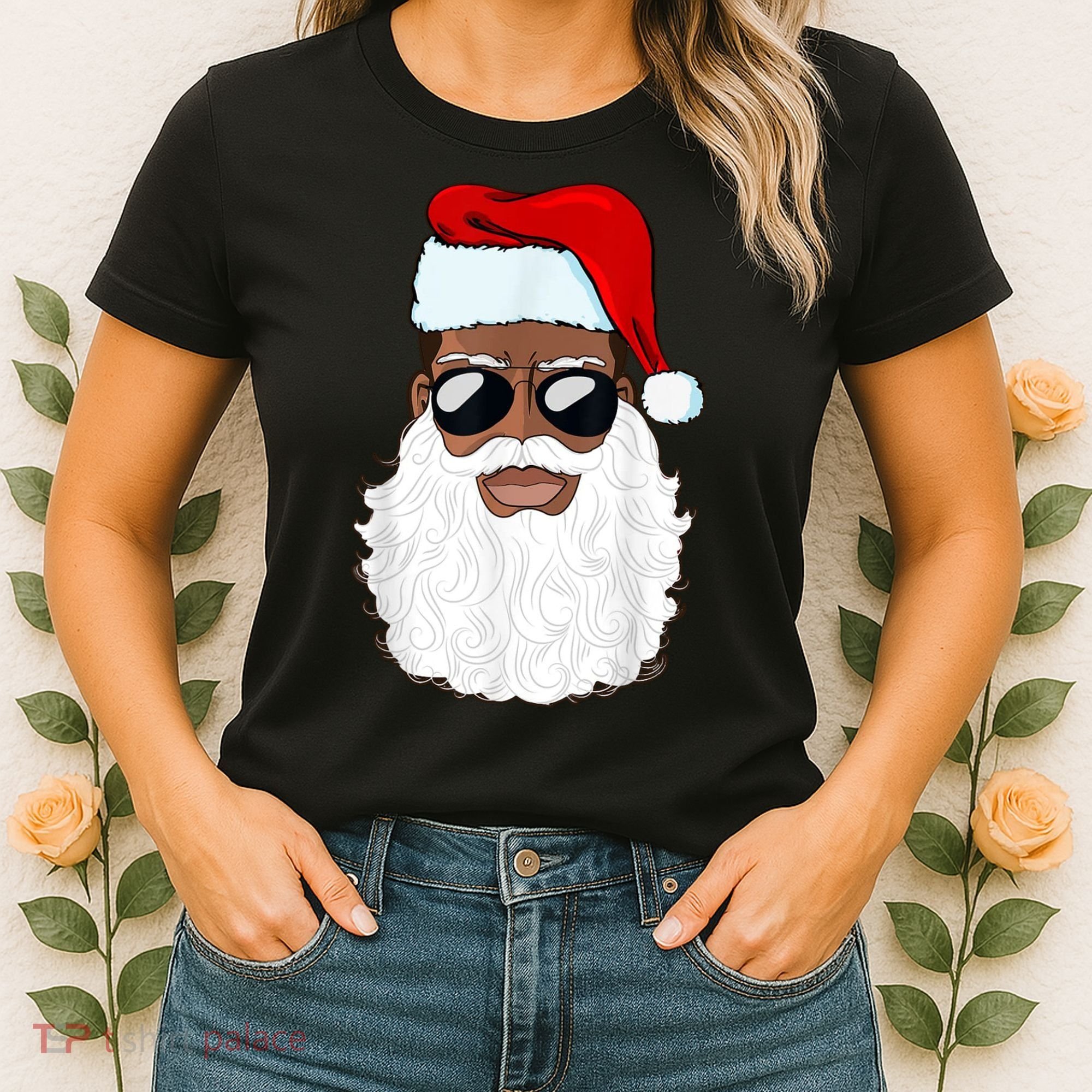 Black Santa African American Women's T-Shirt