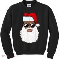 Black Santa African American Kids Sweatshirt thumb 0