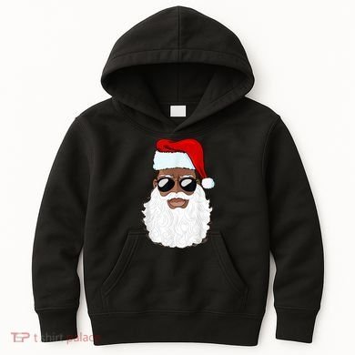 Black Santa African American Kids Hoodie