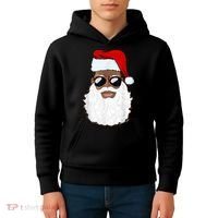 Black Santa African American Kids Hoodie thumb 4