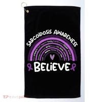 Believe Sarcoidosis Awareness Month Gift Sarcoidosis Cute Gift Golf Towel thumb 0
