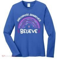 Believe Sarcoidosis Awareness Month Gift Sarcoidosis Cute Gift Women's Long Sleeve Shirt thumb 0