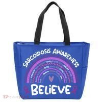 Believe Sarcoidosis Awareness Month Gift Sarcoidosis Cute Gift Tote Bag thumb 0