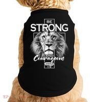 Be Strong And Courageous Joshua 1:9 Lion Doggie Tank thumb 0
