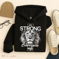 Be Strong And Courageous Joshua 1:9 Lion Hoodie thumb 4