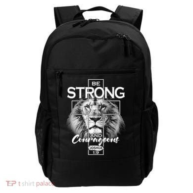 Be Strong And Courageous Joshua 1:9 Lion Backpack