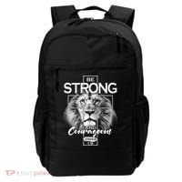 Be Strong And Courageous Joshua 1:9 Lion Backpack thumb 0