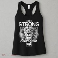 Be Strong And Courageous Joshua 1:9 Lion Women's Tank Top thumb 3