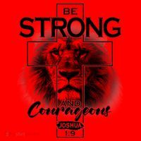 Be Strong And Courageous Joshua 1:9 Lion Santa Hat thumb 1