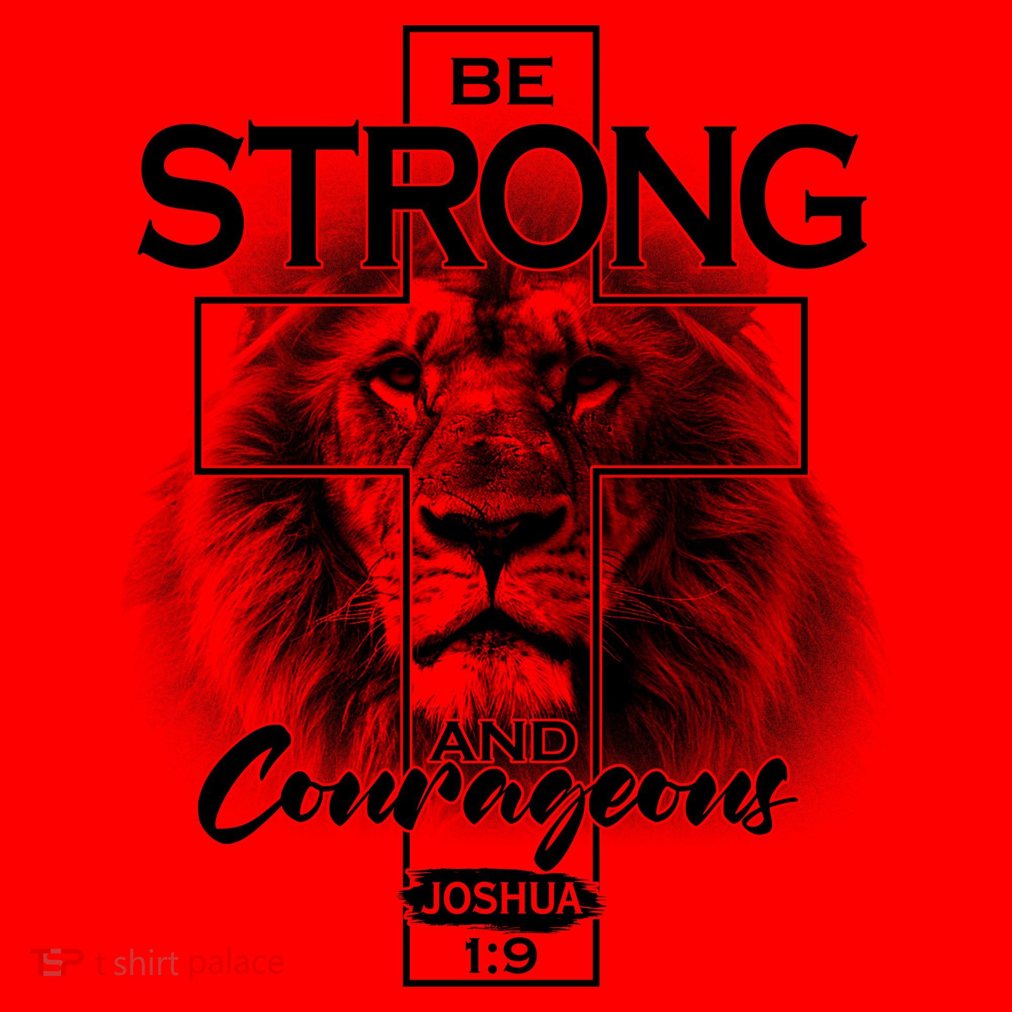 Be Strong And Courageous Joshua 1:9 Lion Santa Hat