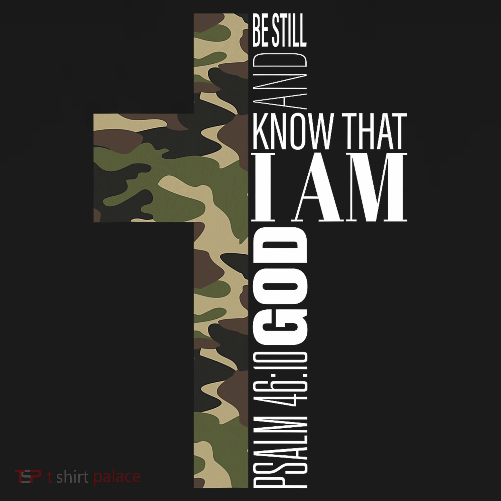 Be Still And Know God Christian Bible Verse Green Camo Cross  Women's Hoodie
