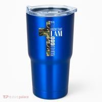 Be Still And Know God Christian Bible Verse Green Camo Cross  Tumbler thumb 0