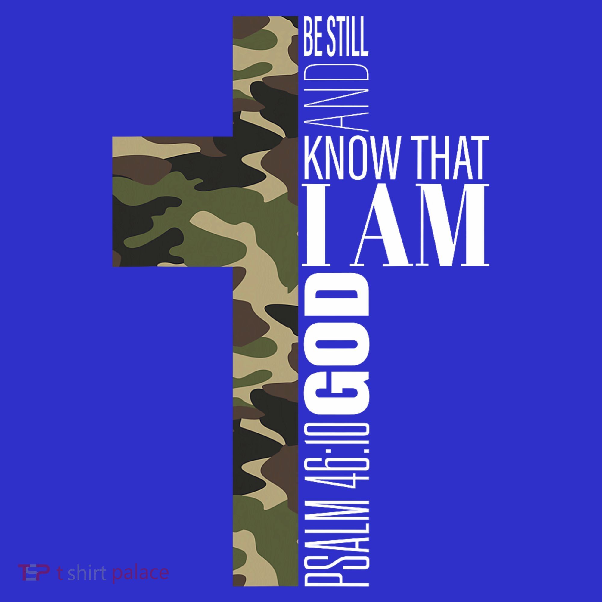 Be Still And Know God Christian Bible Verse Green Camo Cross  Mousepad