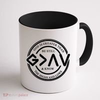 Be Still And Know, God Is Greater Than The Highs And Lows Circle Coffee Mug thumb 1