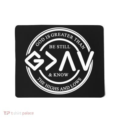 Be Still And Know, God Is Greater Than The Highs And Lows Circle Mousepad