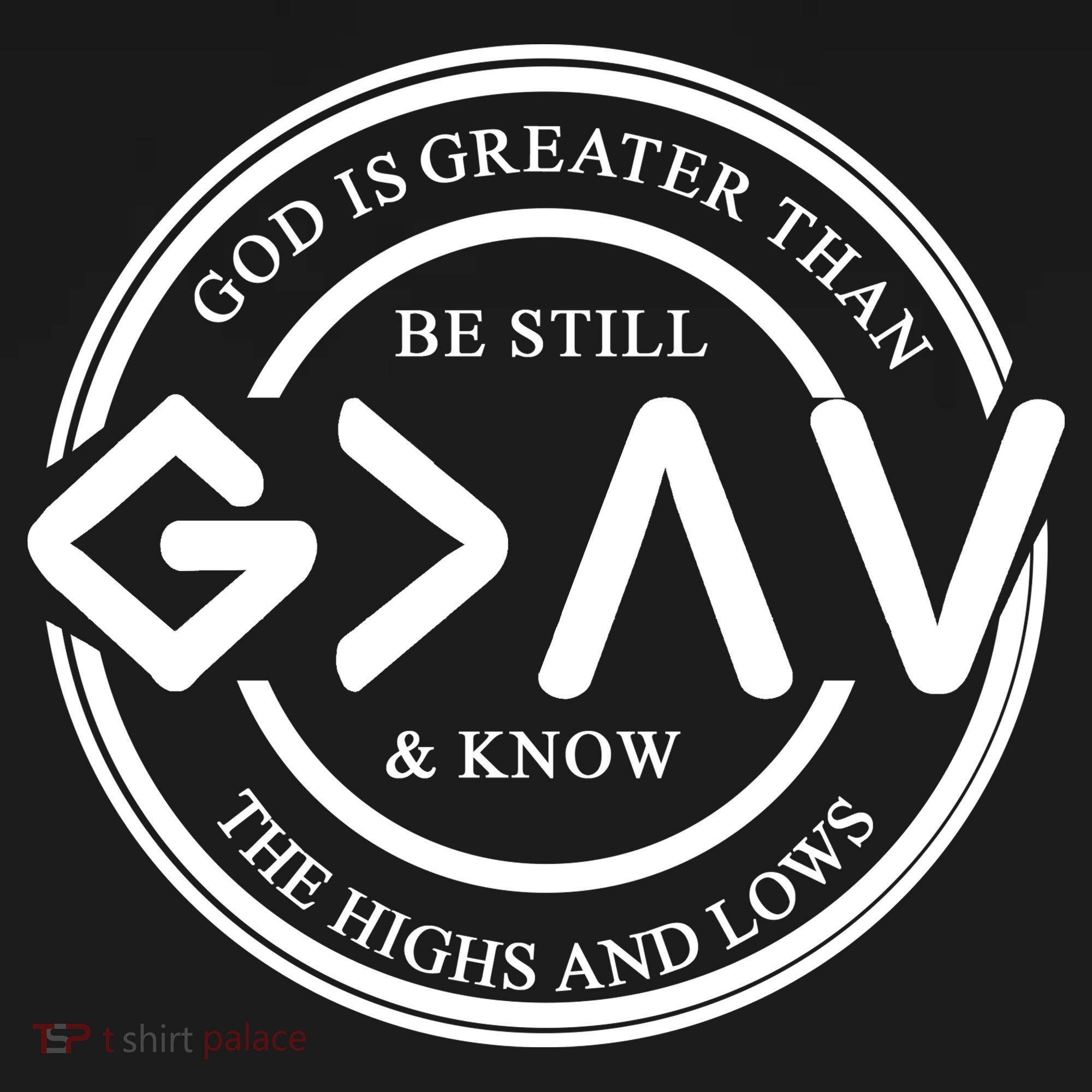 Be Still And Know, God Is Greater Than The Highs And Lows Circle Mousepad