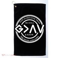 Be Still And Know, God Is Greater Than The Highs And Lows Circle Golf Towel thumb 0