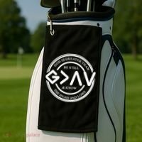 Be Still And Know, God Is Greater Than The Highs And Lows Circle Golf Towel thumb 2