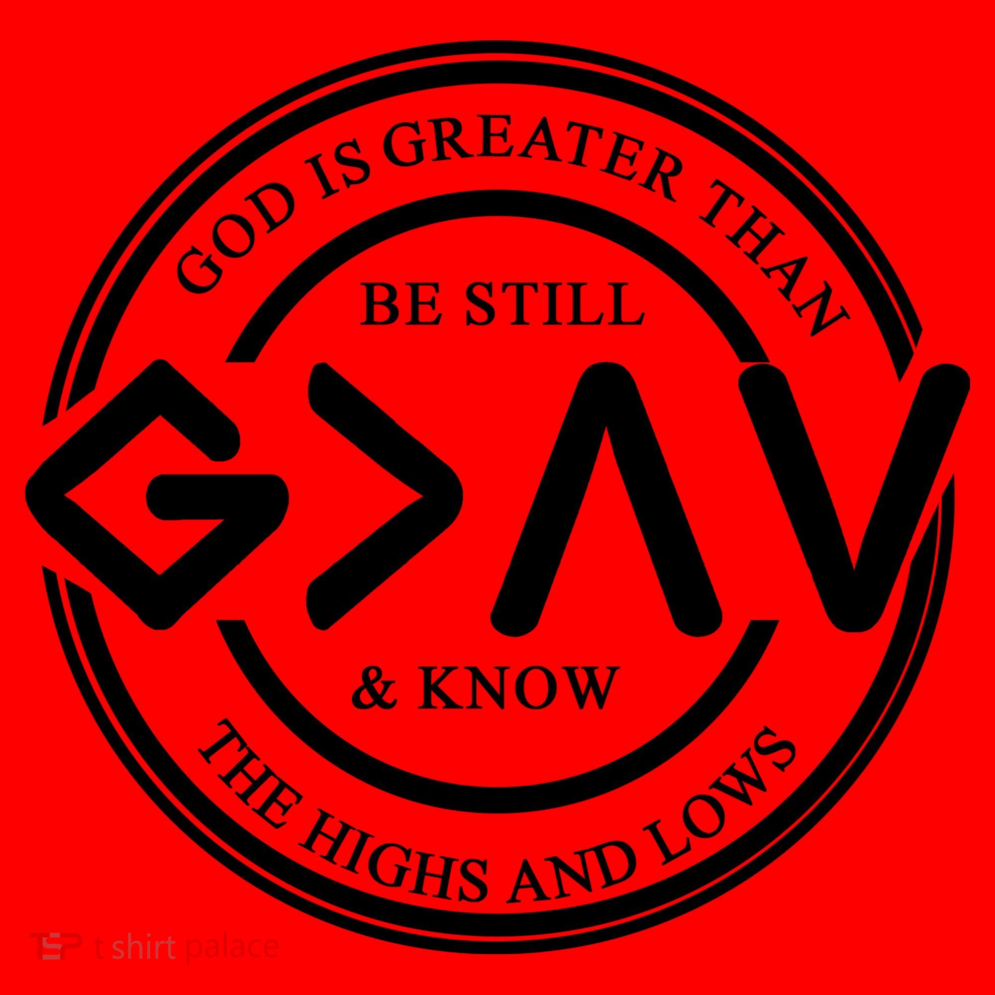 Be Still And Know, God Is Greater Than The Highs And Lows Circle Santa Hat