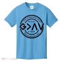Be Still And Know, God Is Greater Than The Highs And Lows Circle Kids T-Shirt thumb 0
