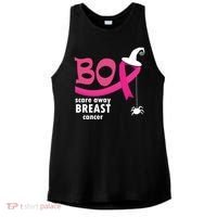 Boo Scare Away Breast Cancer Awareness Spooky Ladies PosiCharge Tri-Blend Wicking Tank thumb 0